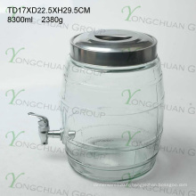 Matériau en verre Big Mason Jar Dispenser le distributeur de jus